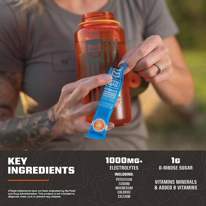 MTN OPS Hydrate Low Sugar Electrolyte Powder Drink Mix - Image 5