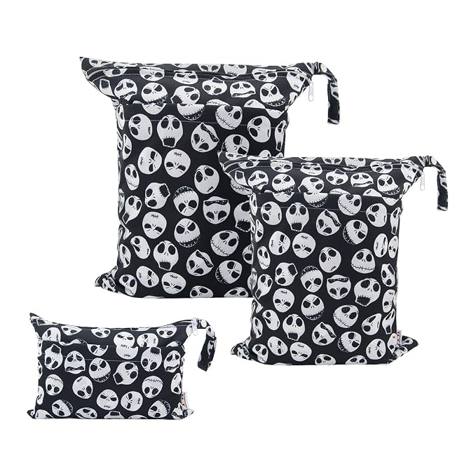 ALVA ALVABABY 3pcs Baby Cloth Diaper Wet Dry Bags Waterproof Reusable by ALVABABY