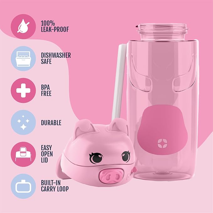 Ello Ellies 16oz Plastic Kids Water Bottle - Image 4