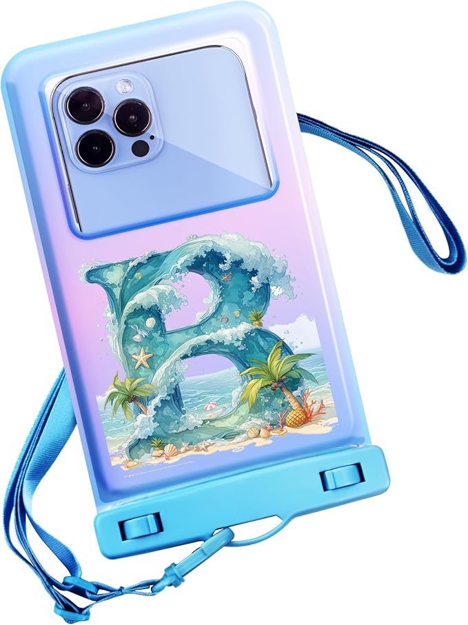 Personalized Initial Waterproof Phone Pouch Case by Unknown
