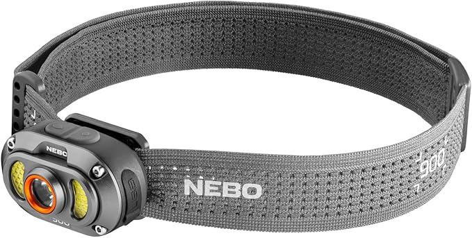 NEBO MYCRO 900+ Headlamp | USB-C Rechargeable 900 Lumen Headlamp, 7 Light Modes by NEBO