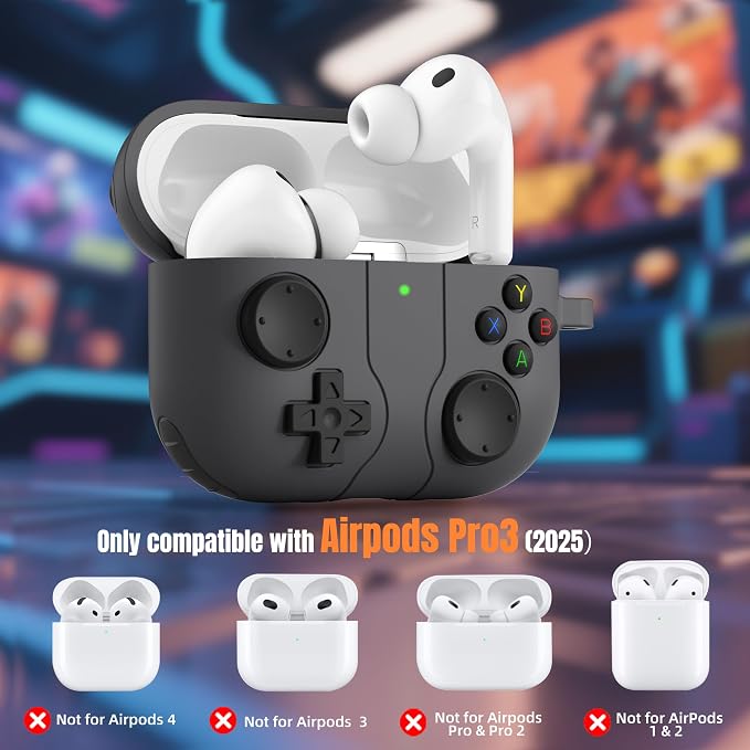 Getino Game Case for AirPods Pro 3 Case 2025, Shockproof Silicone Cover for - Image 2