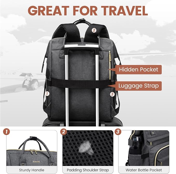 LOVEVOOK Laptop Backpack for Women, 15.6 Inch Professional Womens Travel - Image 5