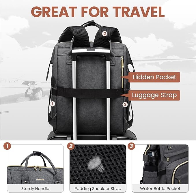 LOVEVOOK Laptop Backpack for Women, 17 Inch Professional Womens Travel Backpack - Image 5