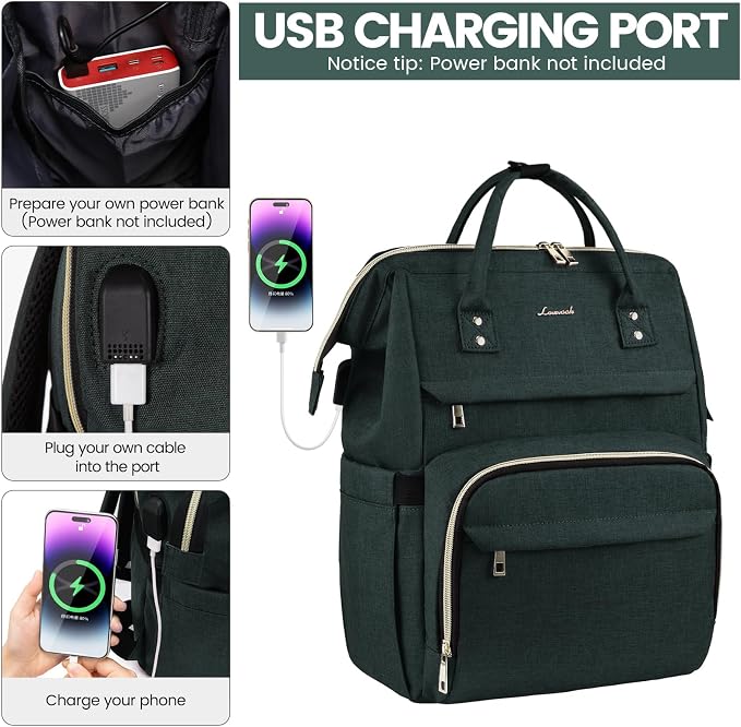 LOVEVOOK Laptop Backpack for Women, 15.6 Inch Professional Womens Travel - Image 4
