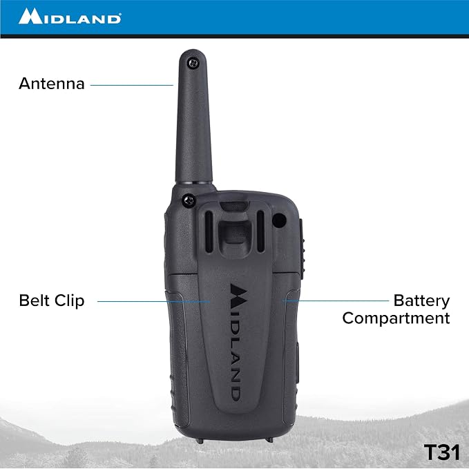 Midland T31VP 22 Channel FRS Walkie Talkie - Image 4