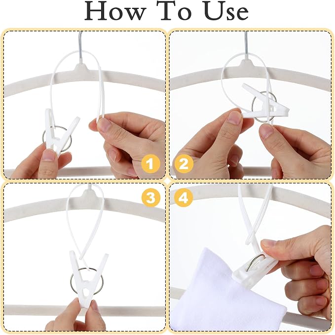 90 Pack Multi-Purpose Laundry Hooks Hanging Clips Bulk - Image 6