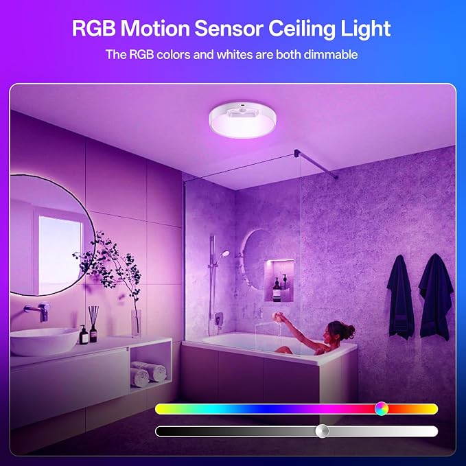 Homelist 2 Pack Rechargeable RGB Shower Light - Image 2