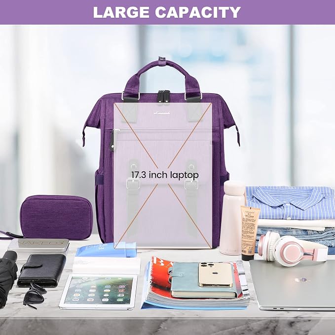 LOVEVOOK Laptop Backpack for Women Work Travel Backpack, Teacher Doctor Nurse - Image 4