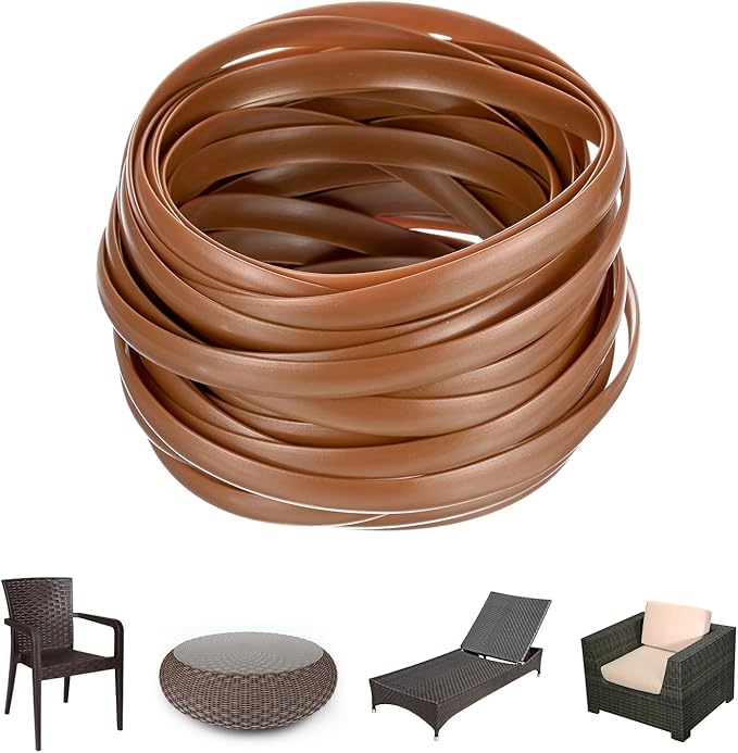 M METERXITY 1-Pack Wicker Repair Kit, 8mm x 33ft/10m Plastic Flat Rattan by MMETERXITY