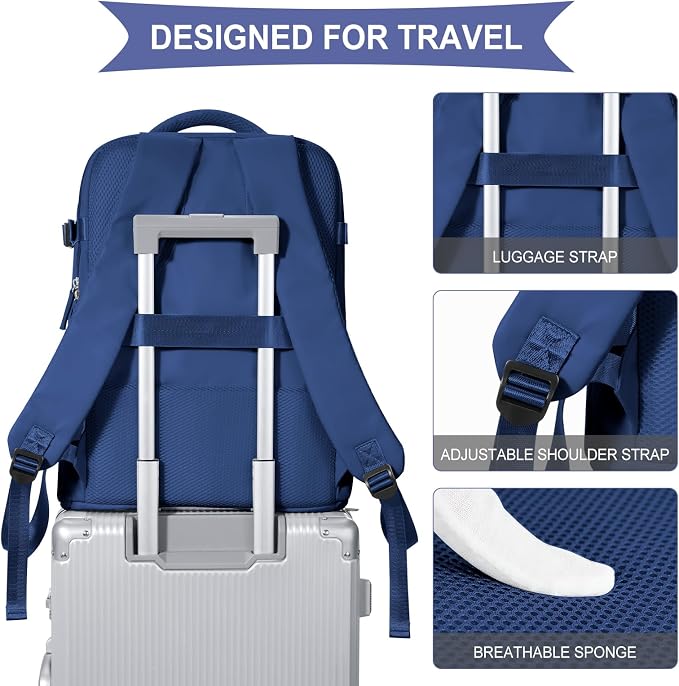 coowoz Travel Backpack for Women Men, Carry On Backpack, Hiking Backpack - Image 7