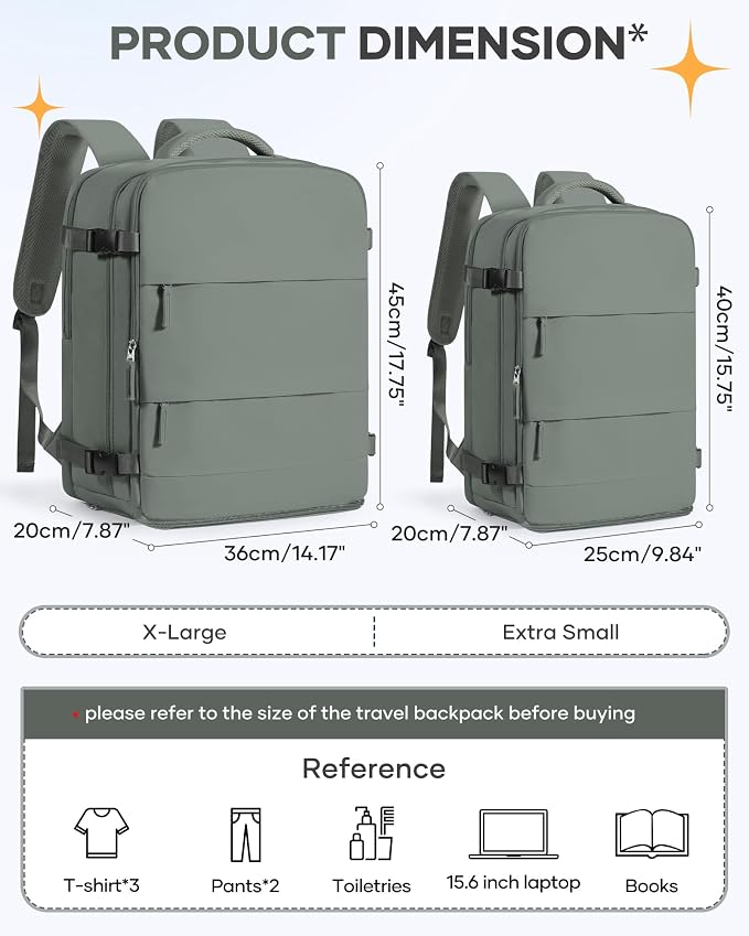 Large Travel Backpack for Women Airline Approved Carry on Backpack for - Image 3