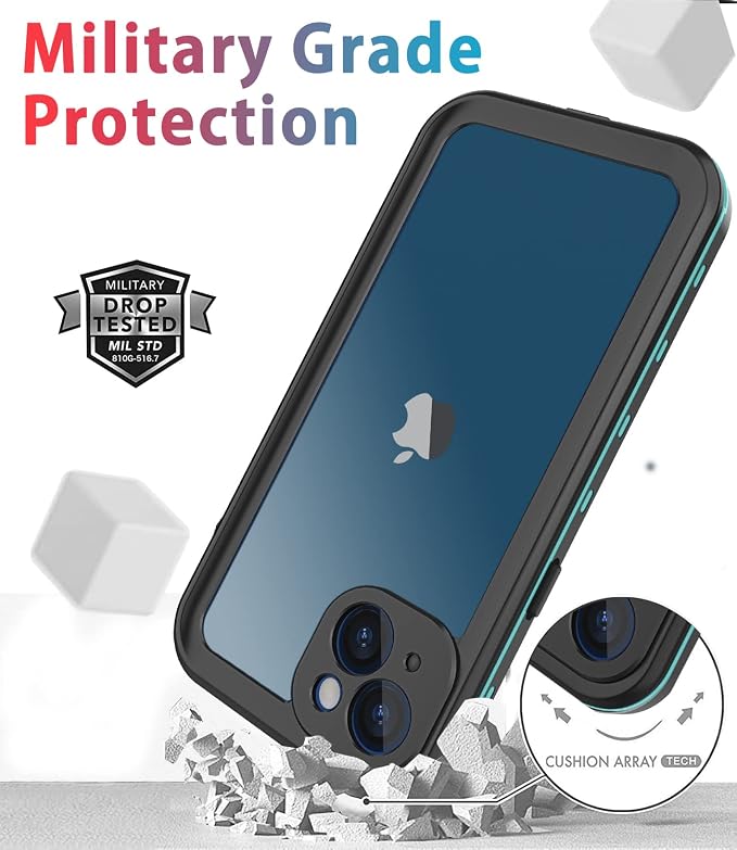for iPhone 13 Case Waterproof Shockproof Dustproof Full-Body Sturdy - Image 5