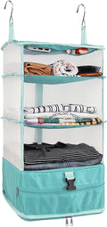 Surblue Hanging Closet Storage Bag Collapsible 3-Shelf Washable Oxford Fabric by SURBLUE