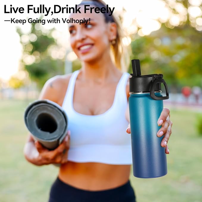 Volhoply 18oz Kids Insulated Water Bottle, Stainless Steel Water Bottles - Image 7