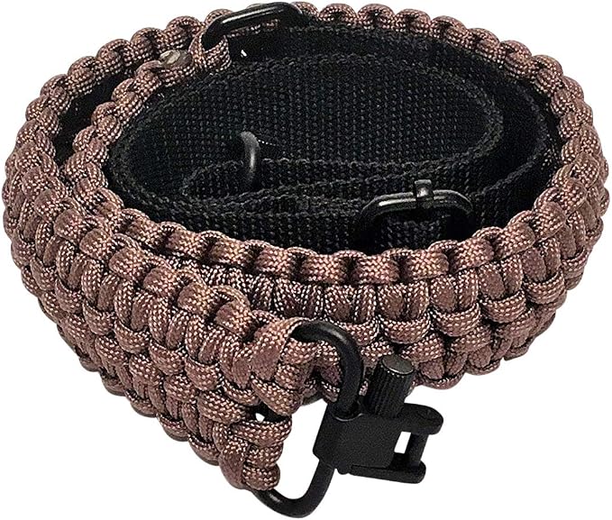 Extra Wide Gun Sling Paracord 550 Adjustable w/Swivels - Image 2