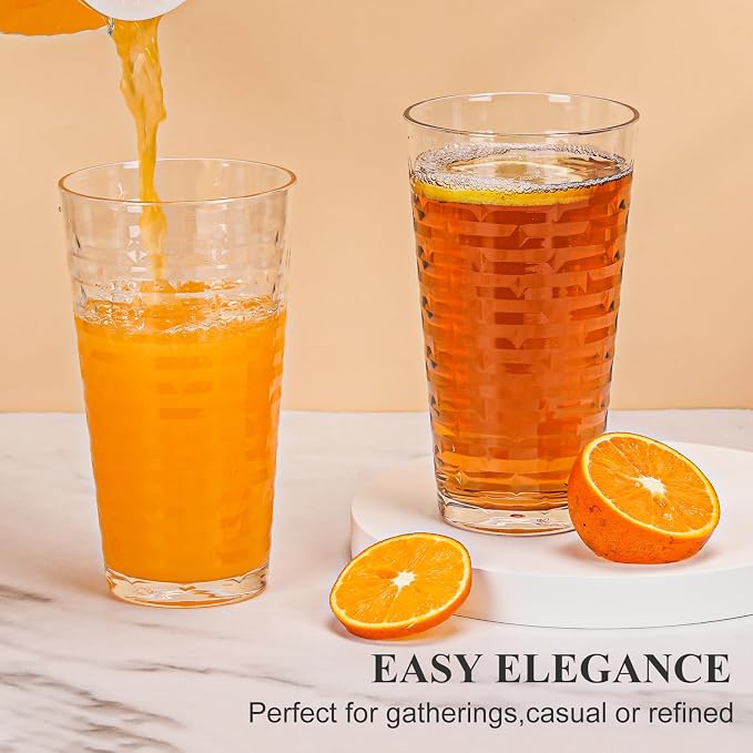 Acrylic Clear Highball Plastic Cups | Plastic Reusable Tumblers 22oz | - Image 2