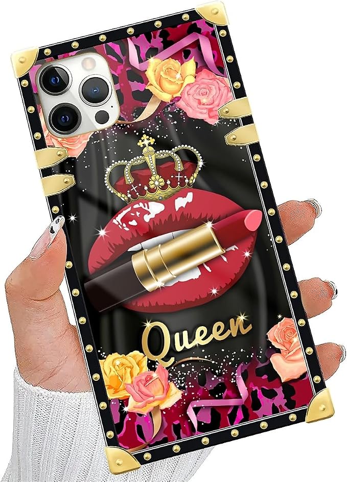Compatible with iPhone 11 Pro Max Case, Queen Lip Crown Leopard Print Luxury - Image 5
