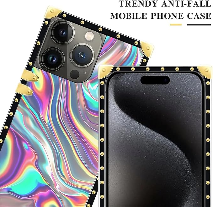 Compatible with iPhone 16 Pro Max Case, Holographic Abstract Iridescent - Image 4