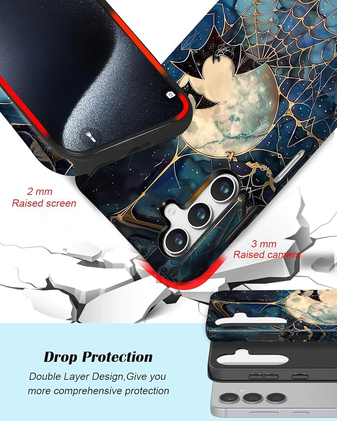 Compatible for Samsung Galaxy S25 FE 5G Case, Dual Layer Heavy Duty 2 in 1 - Image 3