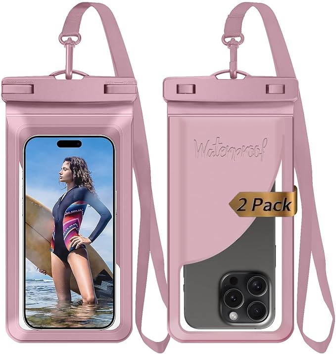 Waterproof Phone Pouch, with Interior Card Pocket, Large Waterproof Phone Case by Vsagier