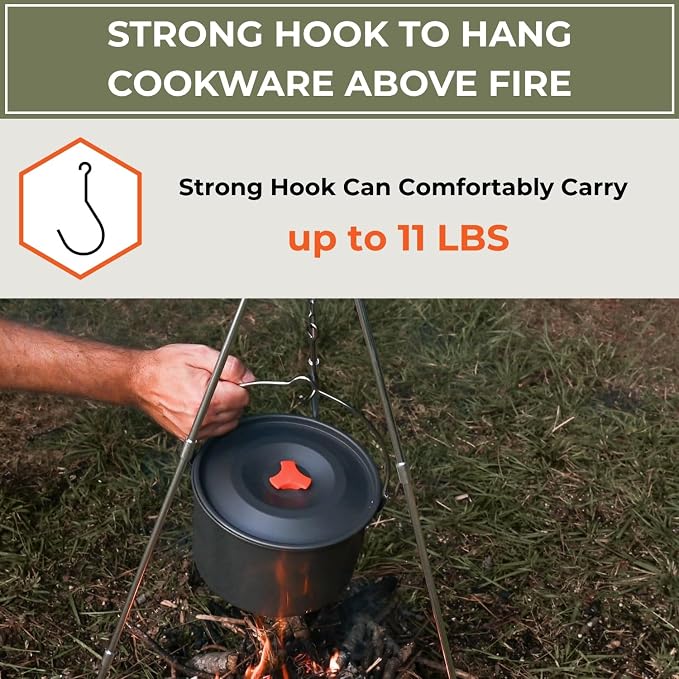 Tactiko Survival 33" Camping Tripod - Image 4