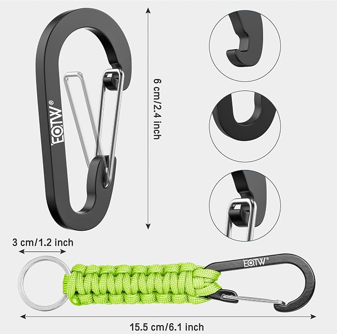 EOTW Paracord Keychain for Men Women Paracord Carabiner Backpack Keychain - Image 6
