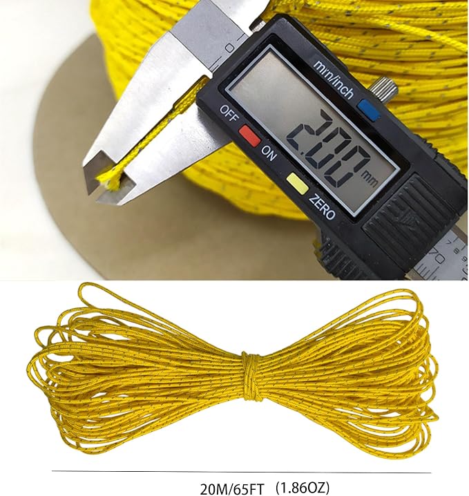 Dyneema Reflective Rope -2mm 400kg Fracture Strain - Image 2
