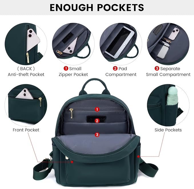 LOVEVOOK Mini Backpack for Women Light Weight Small Waterproof Backpack Purses - Image 3