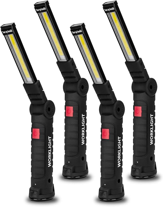 Lmaytech Gifts for Men 4Pack LED Flashlight, Rechargeable Work Lights by Lmaytech