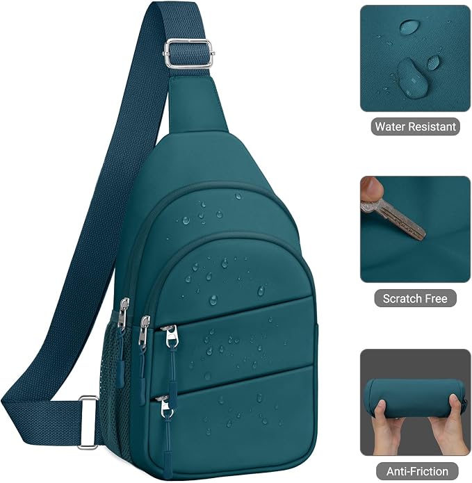 Tuwubi Crossbody Bags for Women, Sling Bag for Men, Small Hiking Backpack Anti - Image 4