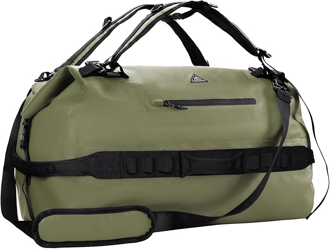 Haimont Large Waterproof Duffel Backpack Roll-Top Heavy Duty Dry Duffle Bag by Haimont