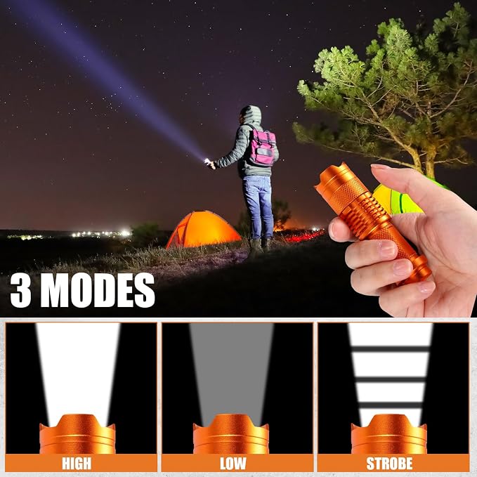 Fumete 20 Pieces LED Flashlight Mini 3 Mode Tactical Torch Small Water - Image 4