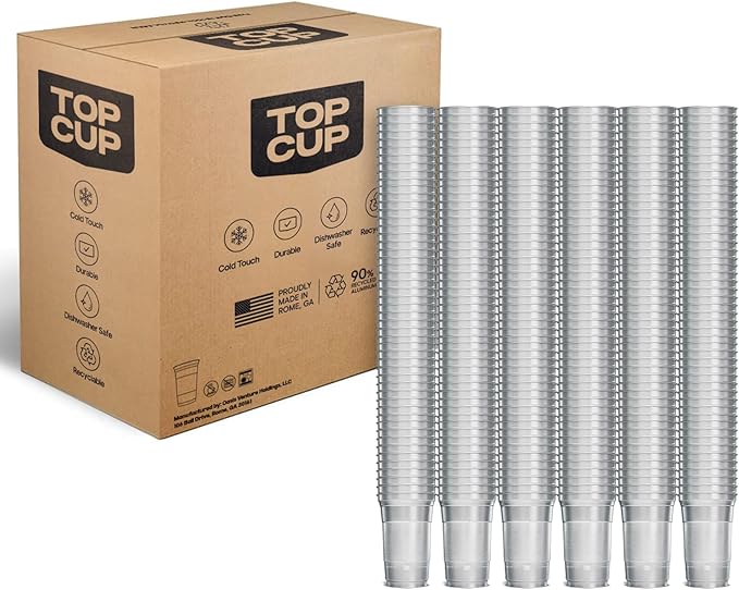 Top Cup – 20 Ounce, Reusable Aluminum Party Cups | Stealth Design | Cold-Holding by TopCup