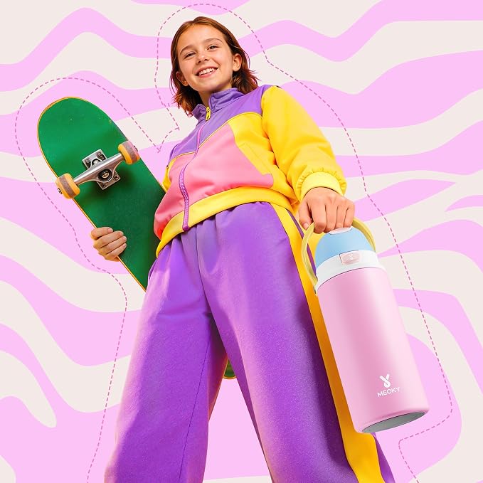 18 oz Insulated Water Bottle for Kids: Meoky Metal Water Bottle - Image 7