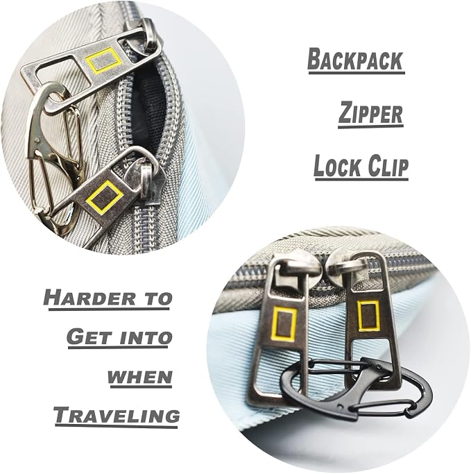 Small Carabiner Clips 1.6 inch Metal Double Sided Spring Gate Snap Hooks - Image 3