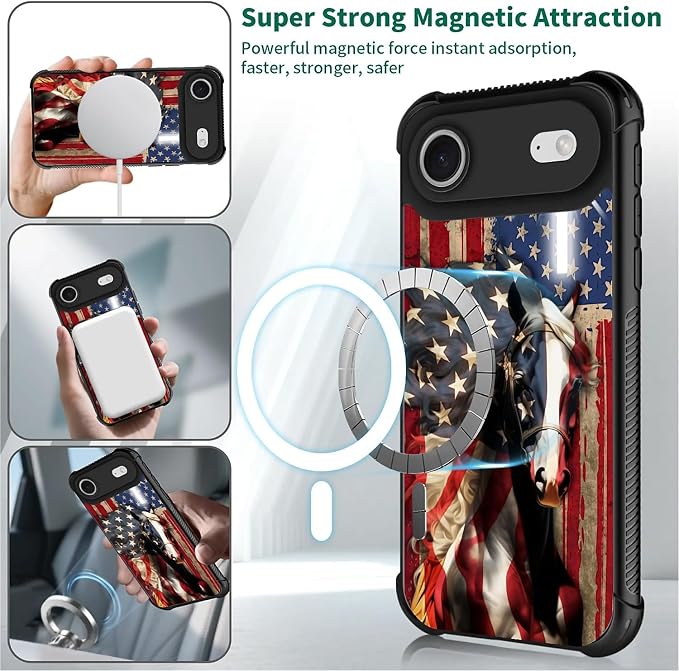 for iPhone 17 Air Case, for MagSafe Graphic Design for Girl Boy Soft Silicone - Image 2