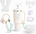6PCS White Stanley Cup Accessories Set Fit by MOTEERLLU