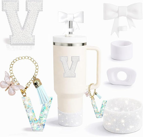 6PCS White Stanley Cup Accessories Set Fit by MOTEERLLU