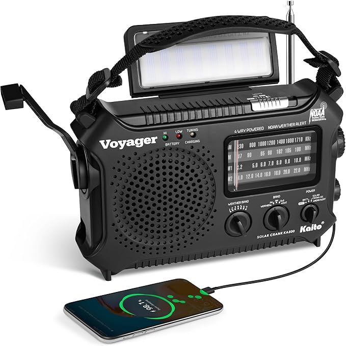 Kaito KA500 5-way Powered Emergency AM/FM/SW NOAA Weather Alert Radio by Kaito
