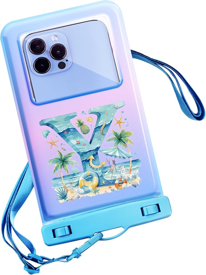 Personalized Initial Waterproof Phone Pouch Case by Unknown