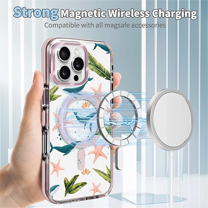 Case for iPhone 16 Pro Max, Sealife Whale Ocean Wildlife Clear Phone Case - Image 4