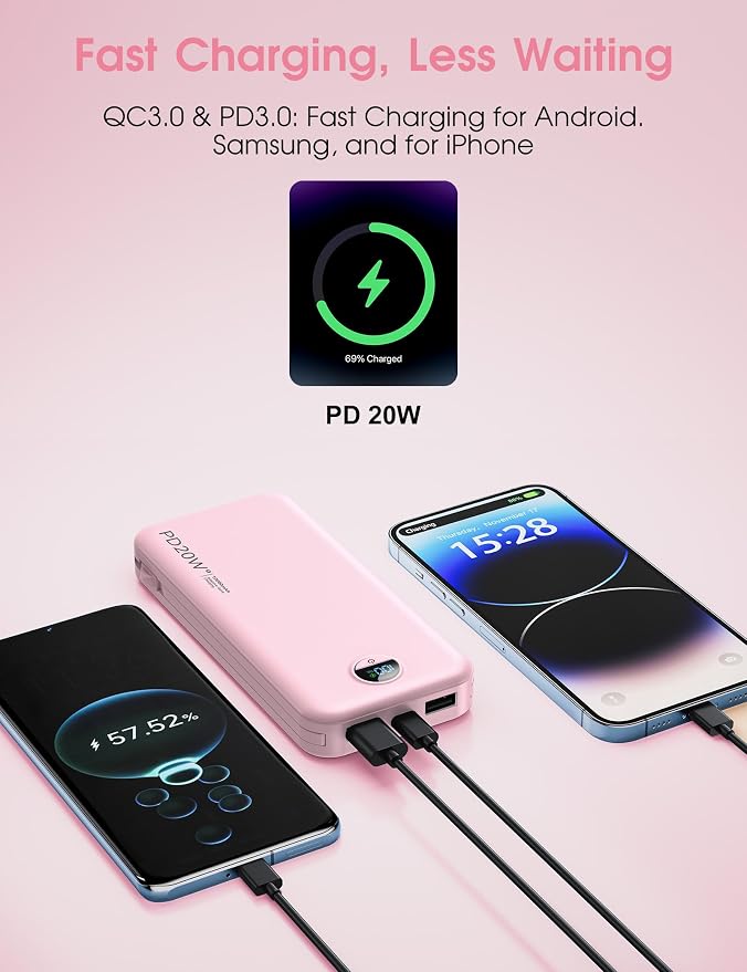 Portable Charger, 10000mAh PD20W Fast Charging Power Bank - Image 5