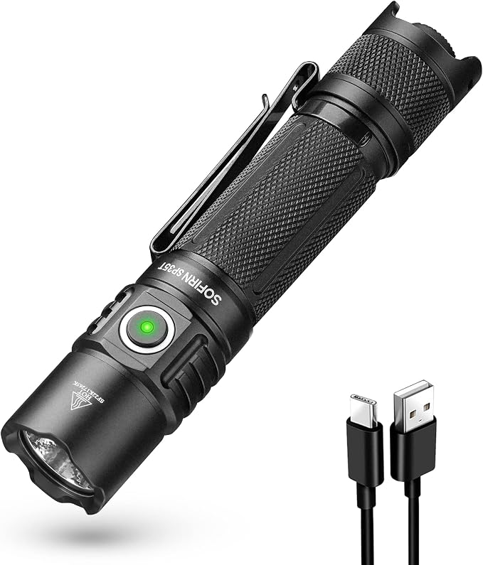 sofirn SP35T Tactical Flashlight, 3800 Lumens Super Bright Pocket LED by SOFIRN