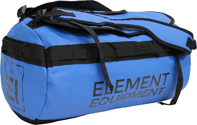 Element Equipment Trailhead Duffel Bag Shoulder Straps Waterproof Imperial Blue by ElementEquipment