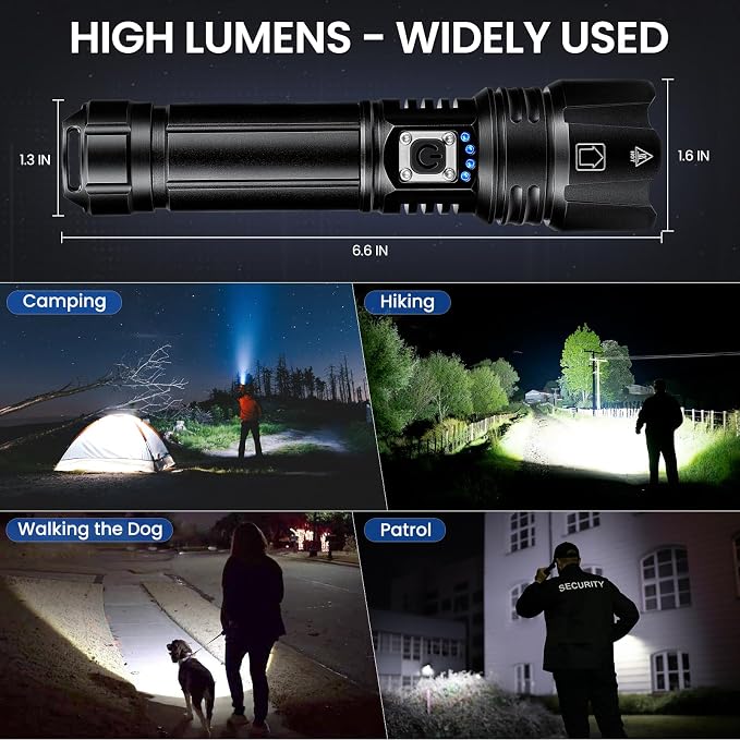 Rechargeable Flashlights High Lumens, 000 Lumen Brightest Led Flashlight - Image 8