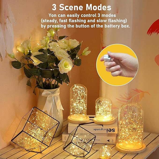 24 Pack Fairy Lights Battery Operated 7ft 20 LED Mini Twinkle String Lights - Image 2