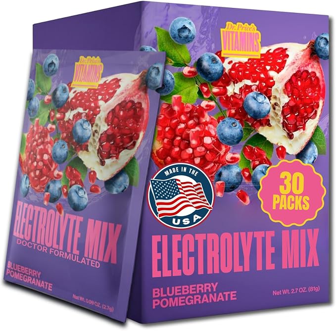 Dr. Price’s Electrolytes Hydration Powder Packets – Blueberry Pomegranate by DrPricesVitamins