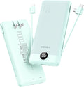 VEGER Portable Charger with Built-in AC Plug and Cables, All in One 10000mAh by VEGER
