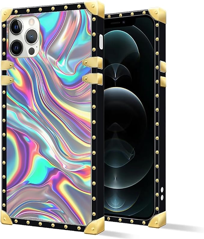 Compatible with iPhone 11 Pro Max Case, Holographic Abstract Iridescent - Image 2